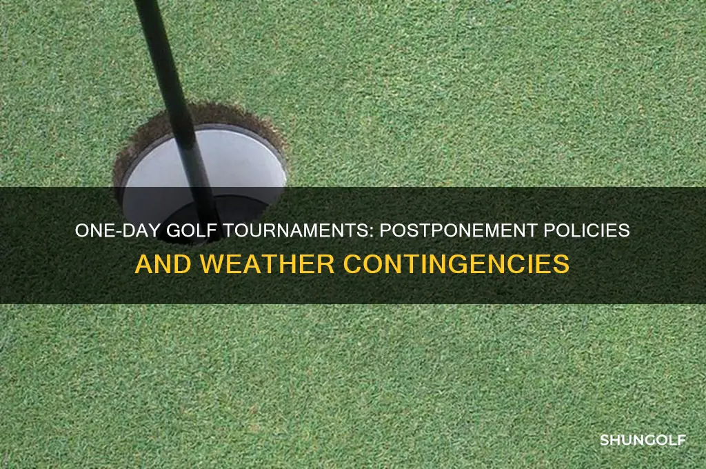 are one day benefit golf courses ever postponed