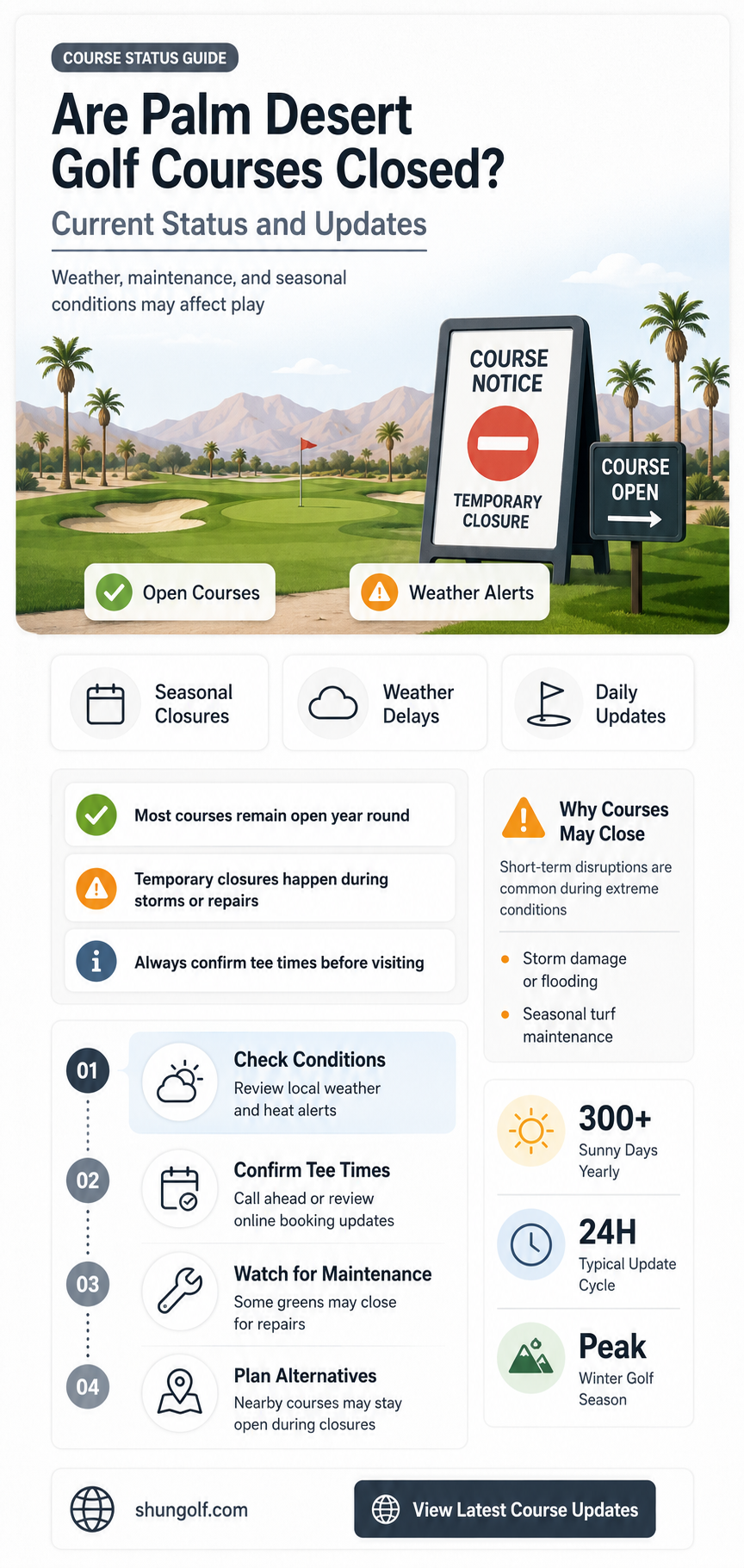 are golf courses closed in palm desert