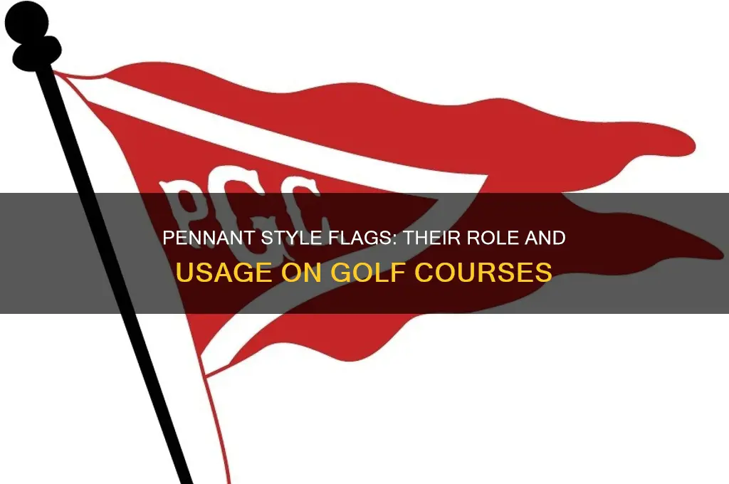 are pennant style flags used on golf courses