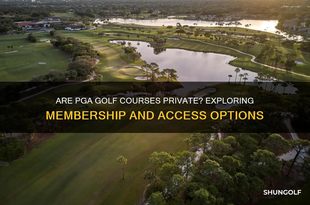 are pga golf courses private