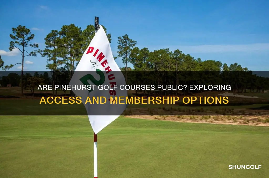 are pinehurst golf courses public