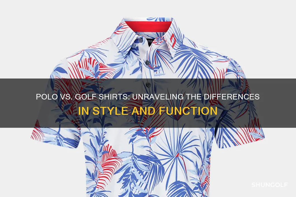 are polo shirts and golf shirts different