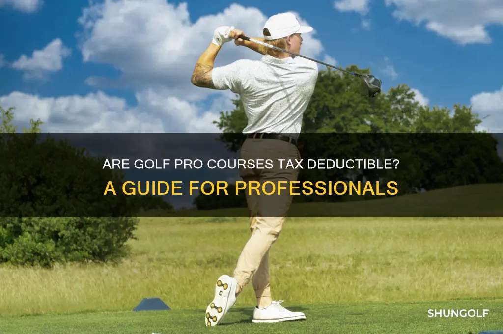are professional golf pro courses tax deductible