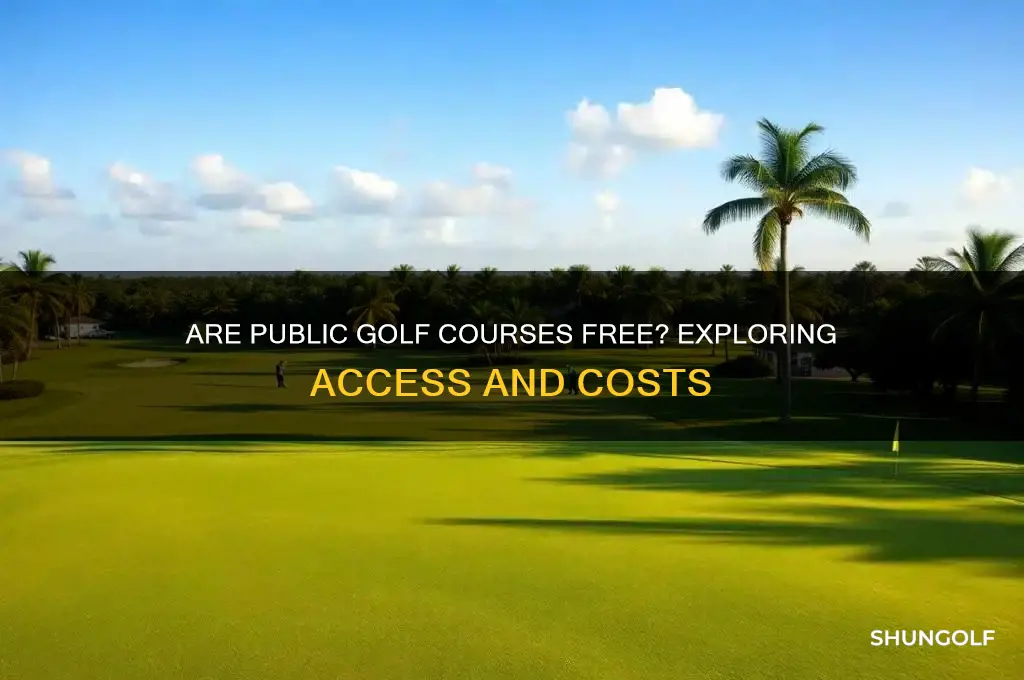 are public golf courses free