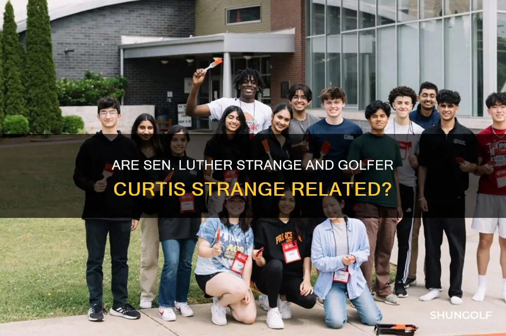 are sen luther strange and golfer curtis strange related