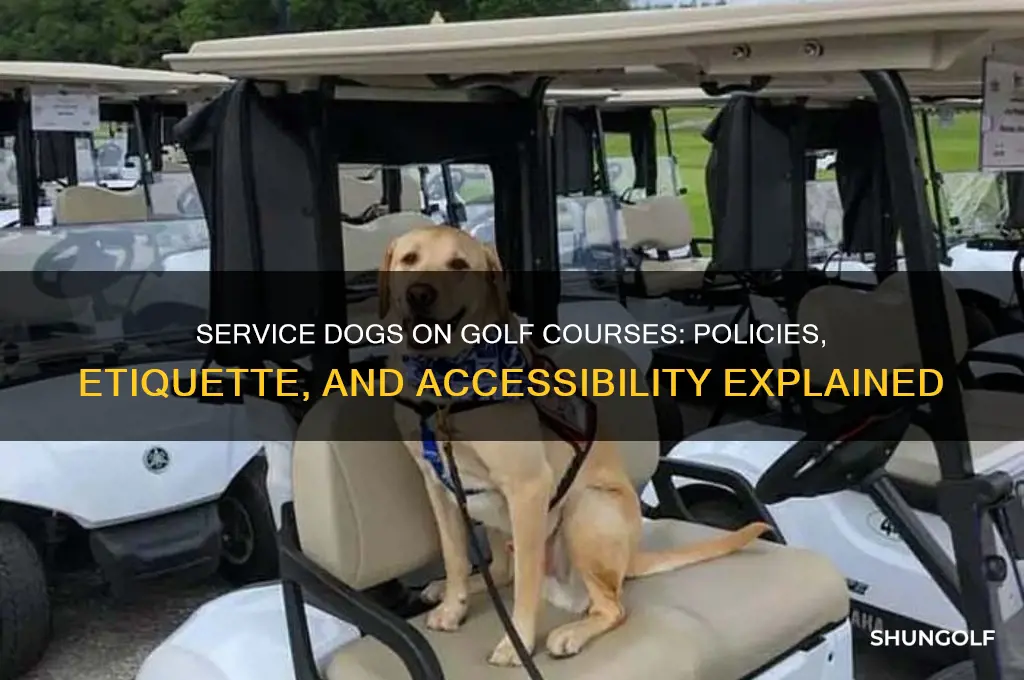 are service dogs allowed on golf courses