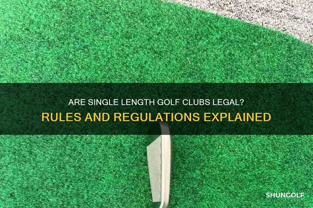 are single length golf clubs legal