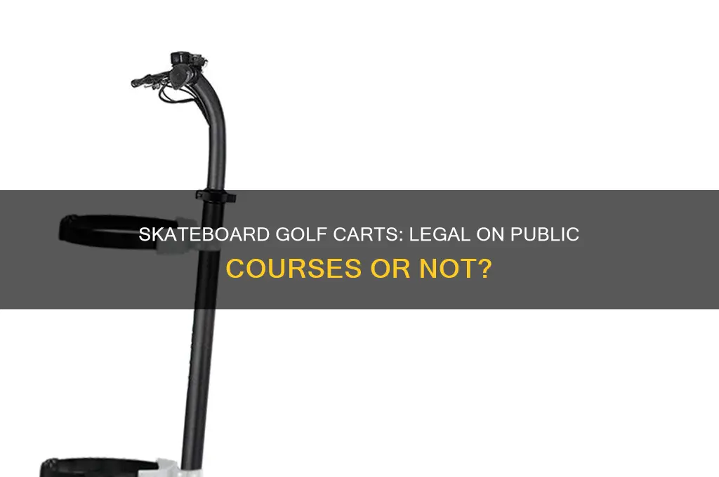 are skateboard type golf carts legal on public courses