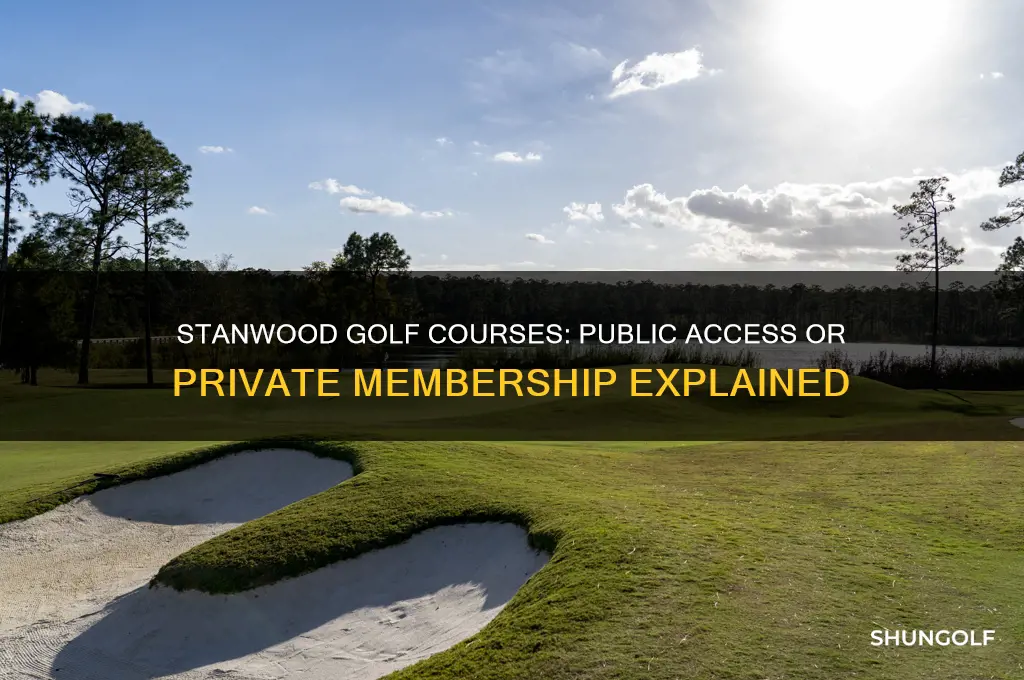 are stanwood golf courses public or private