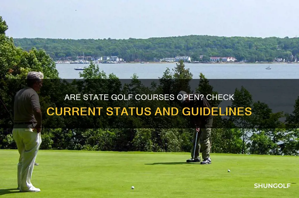 are state golf courses open