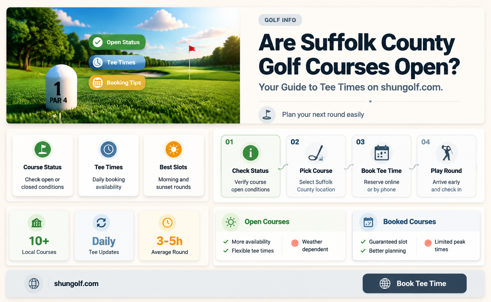 are golf courses open in suffolk county