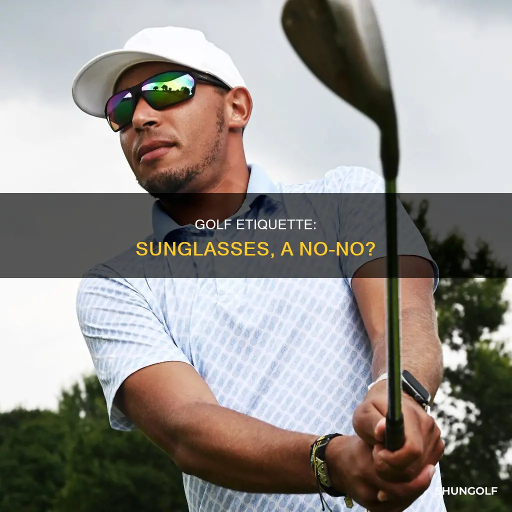 are sunglasses illegal in golf