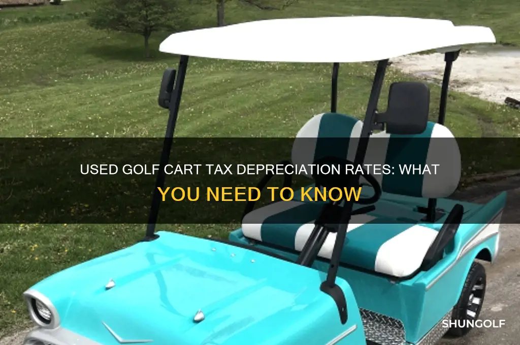 are tax depreciation rate different for used golf cart