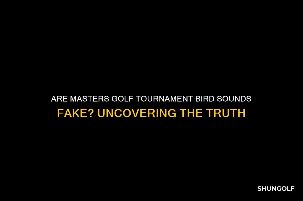 are the bird sounds fake on masters golf tournement
