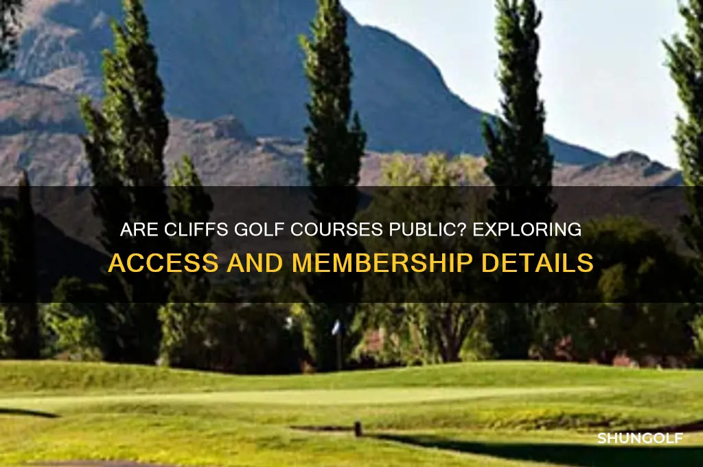are the cliffs golf courses public