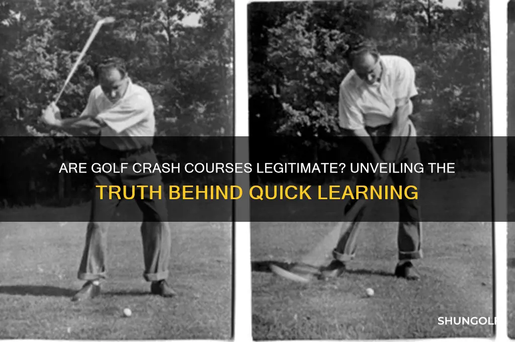 are the courses on golf crash real
