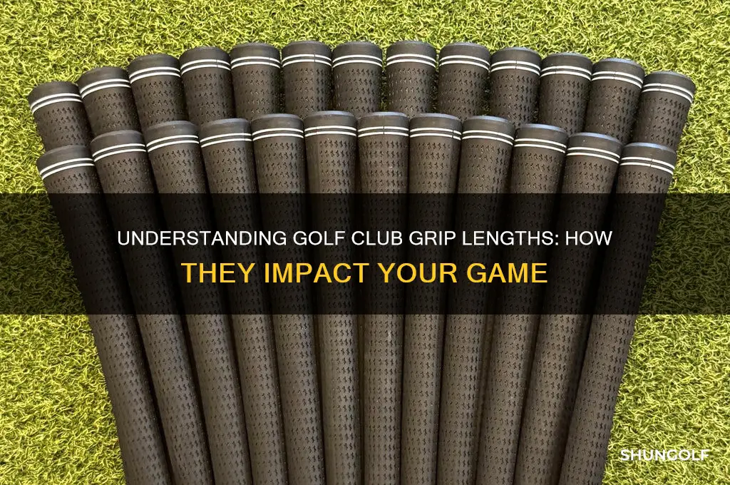 are the different grips lengths for golf clubs