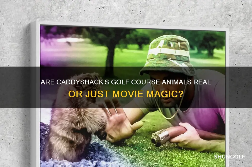 are the golf courese animals in caddyshack real