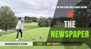PNA Club Golf League Listings: Are They Still in Newspapers?