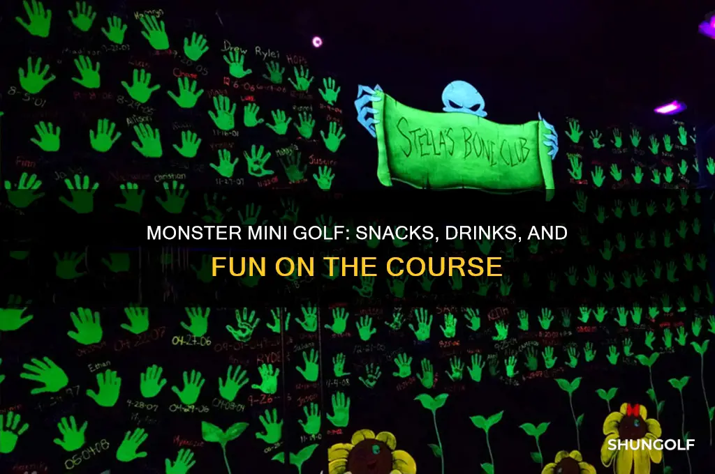 are there food and beverage at monster mini golf