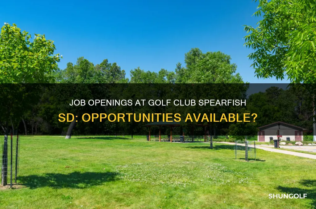 are there job openings at golf club spearfish sd
