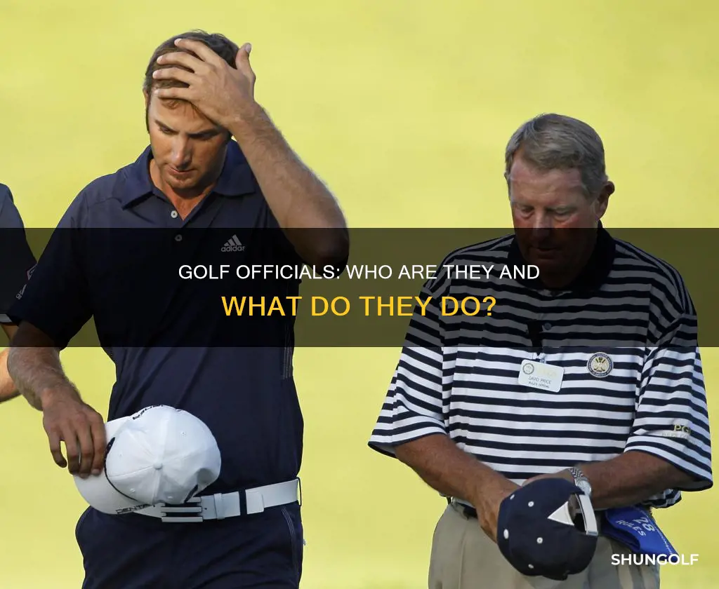 are there officials in golf