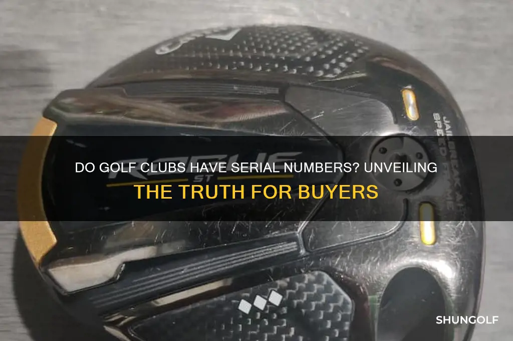 are there serial numbers on golf clubs