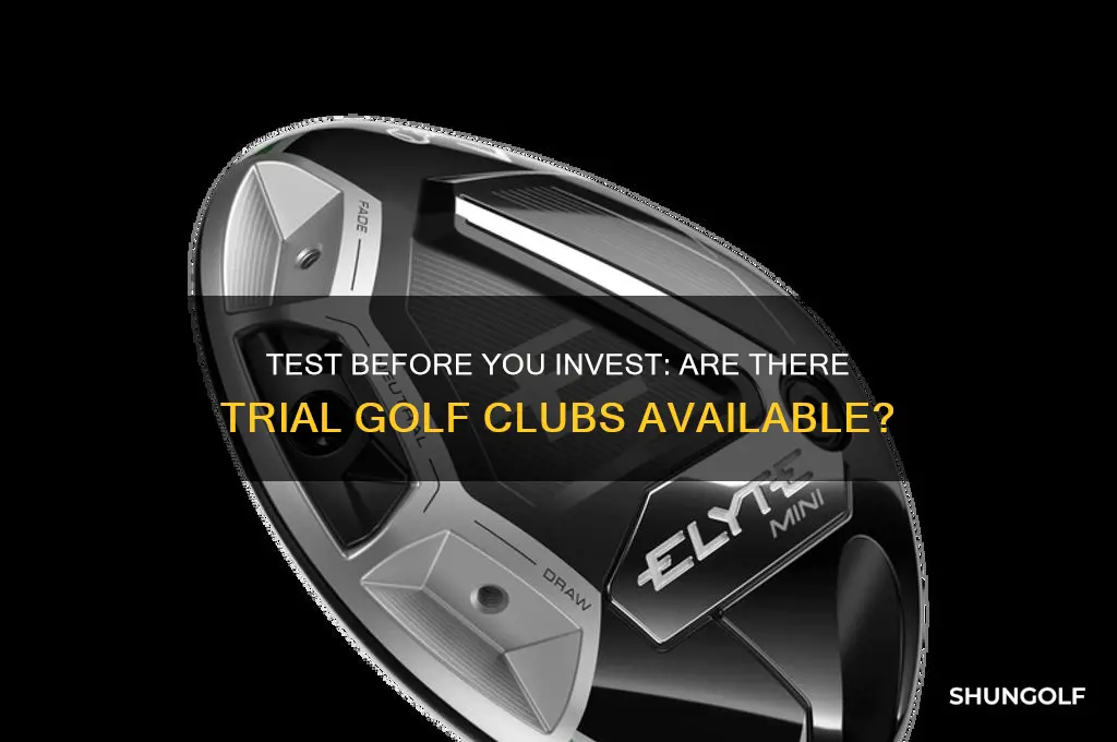 are there test golf clubs to try