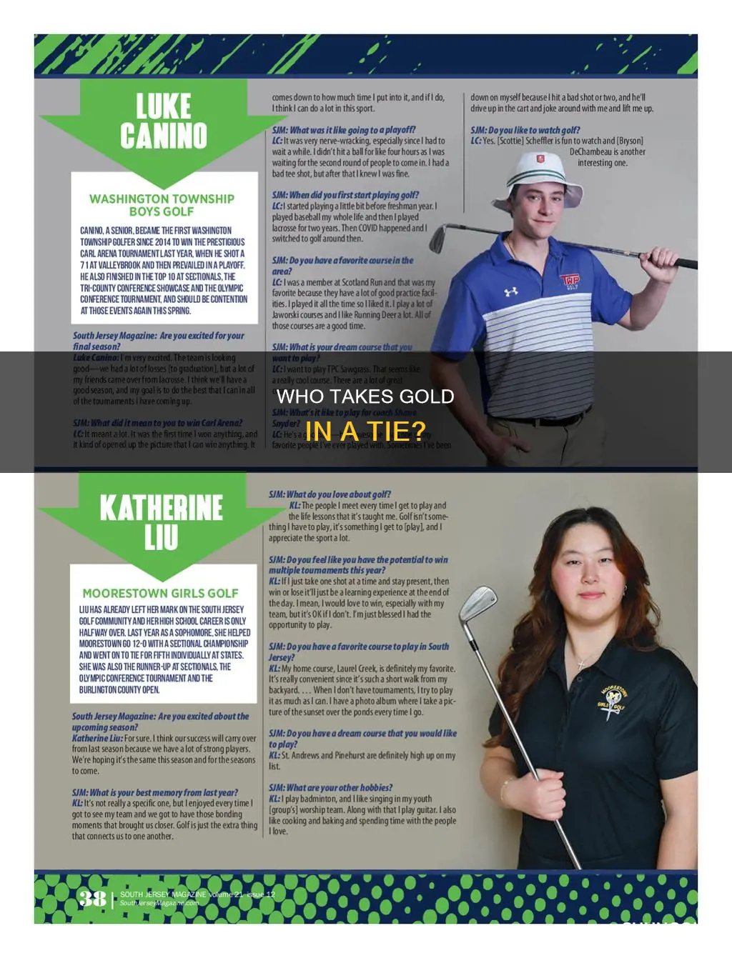are there ties in olympic golf