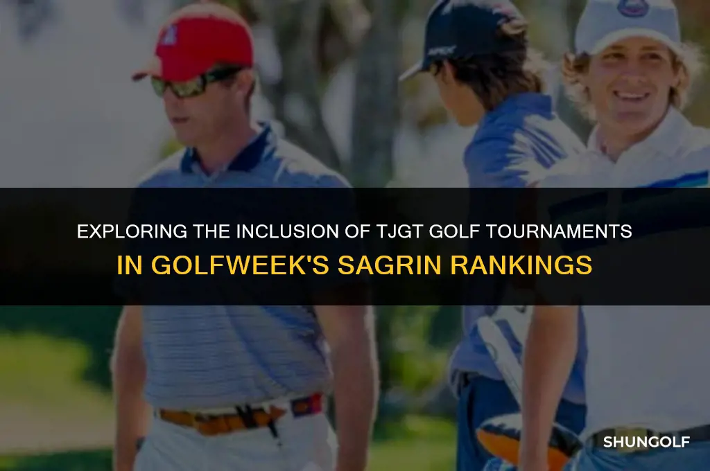 are tjgt golf tournaments in golfweek sagrin rankings