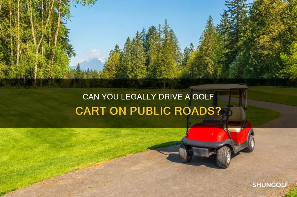 are u allowed to go on road with golf cart