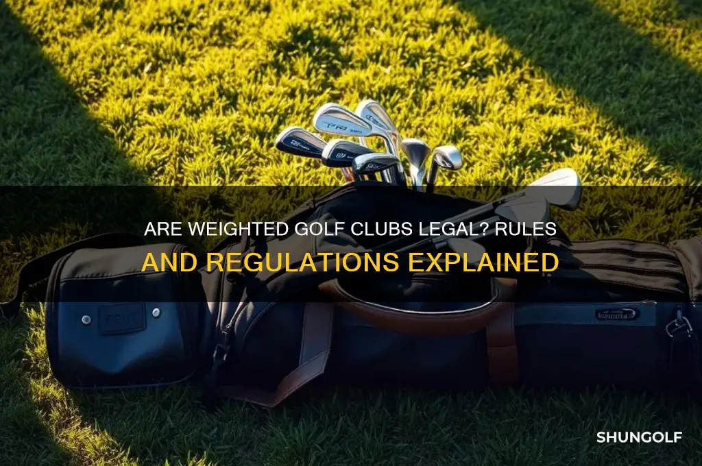 are weighted golf clubs legal