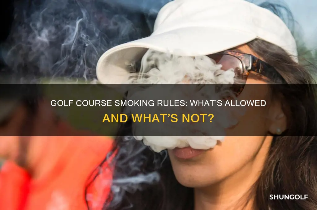 are you allowed to smoke on a golf course