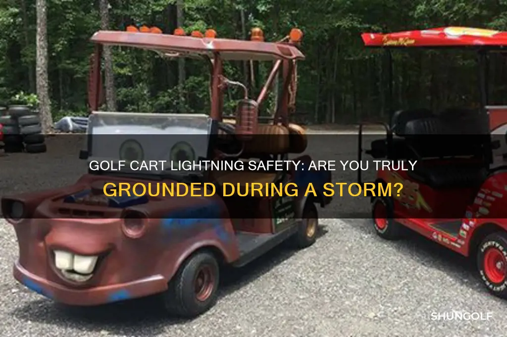 are you grounded from lightning in a golf cart
