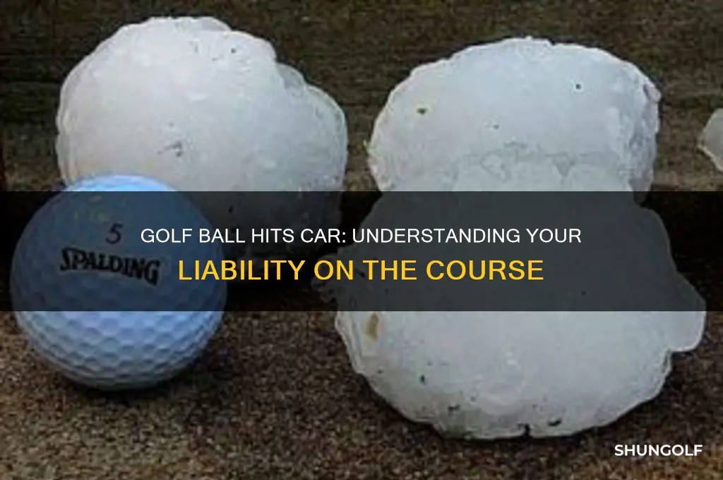 are you liable if you hit a car while golfing