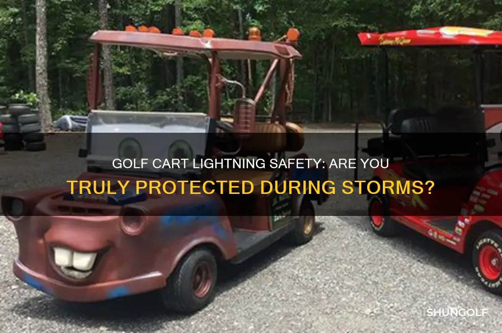are you safe from lightning in a golf cart