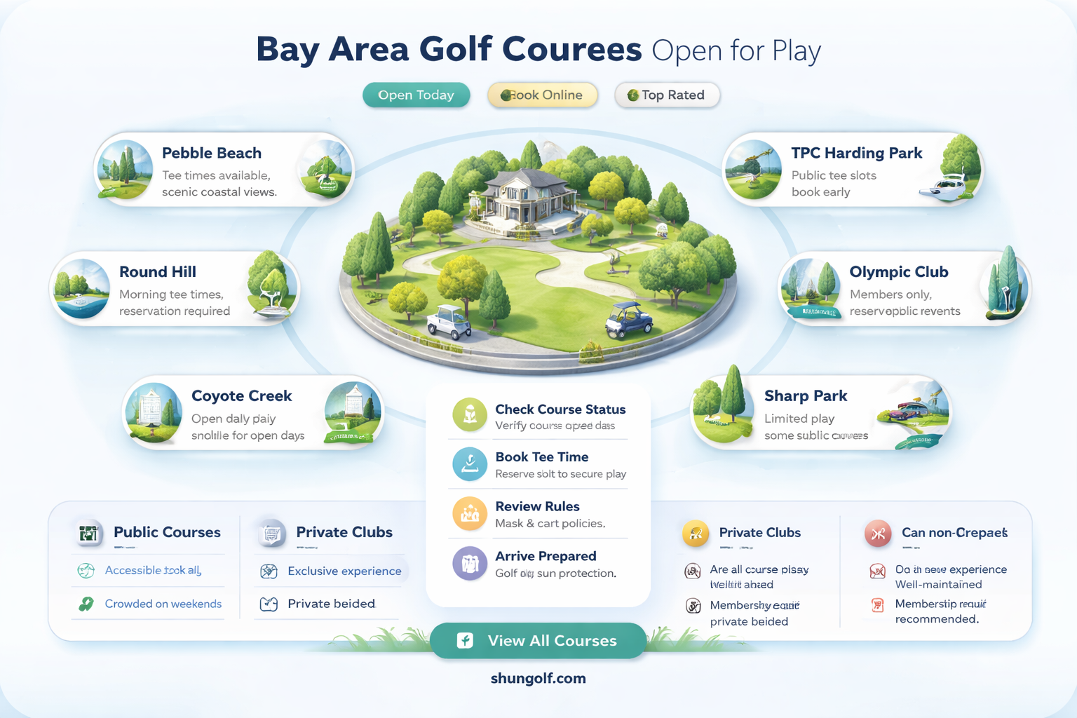 are any bay area golf courses open