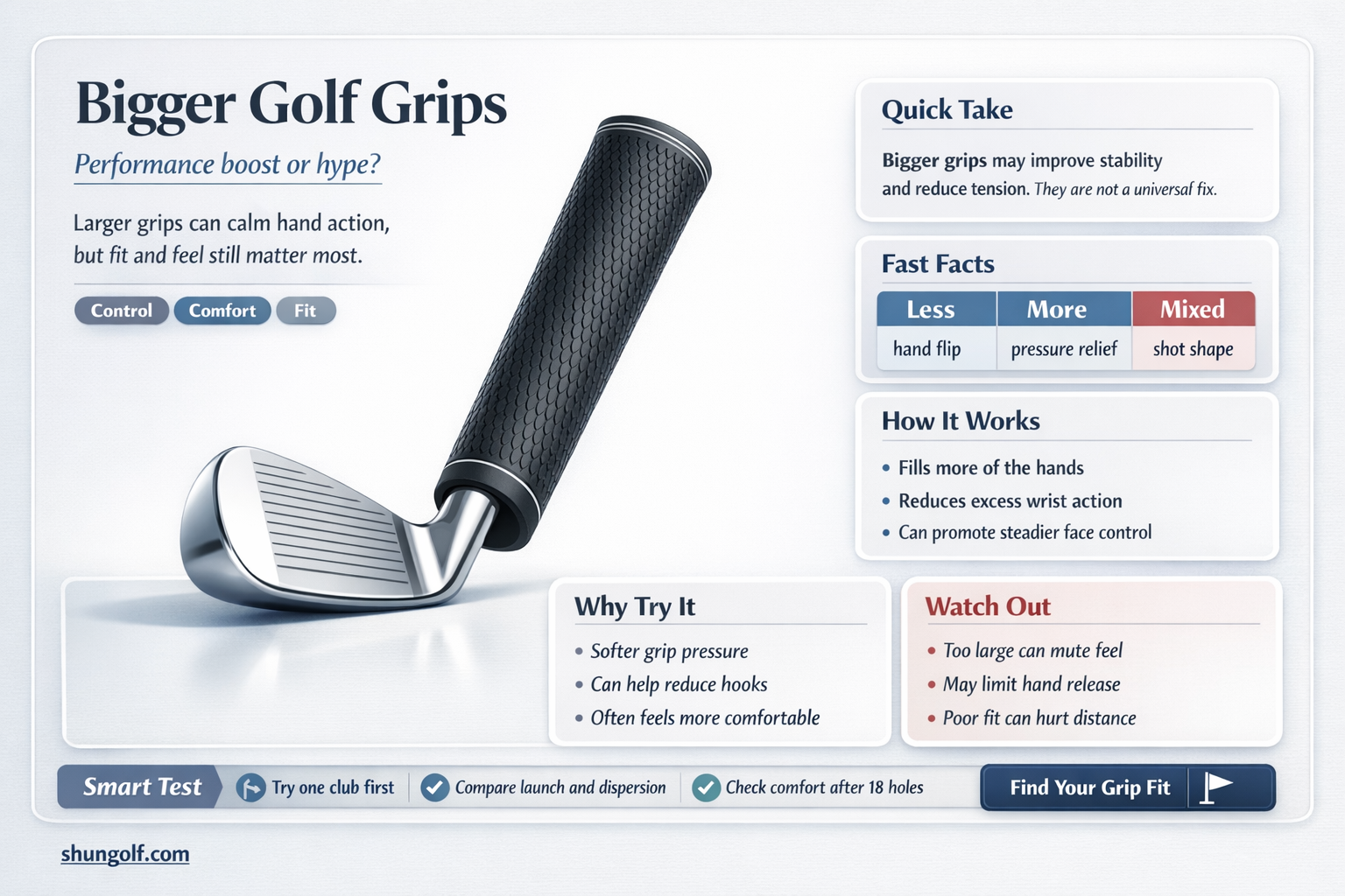 are bigger grips better for golf clubs
