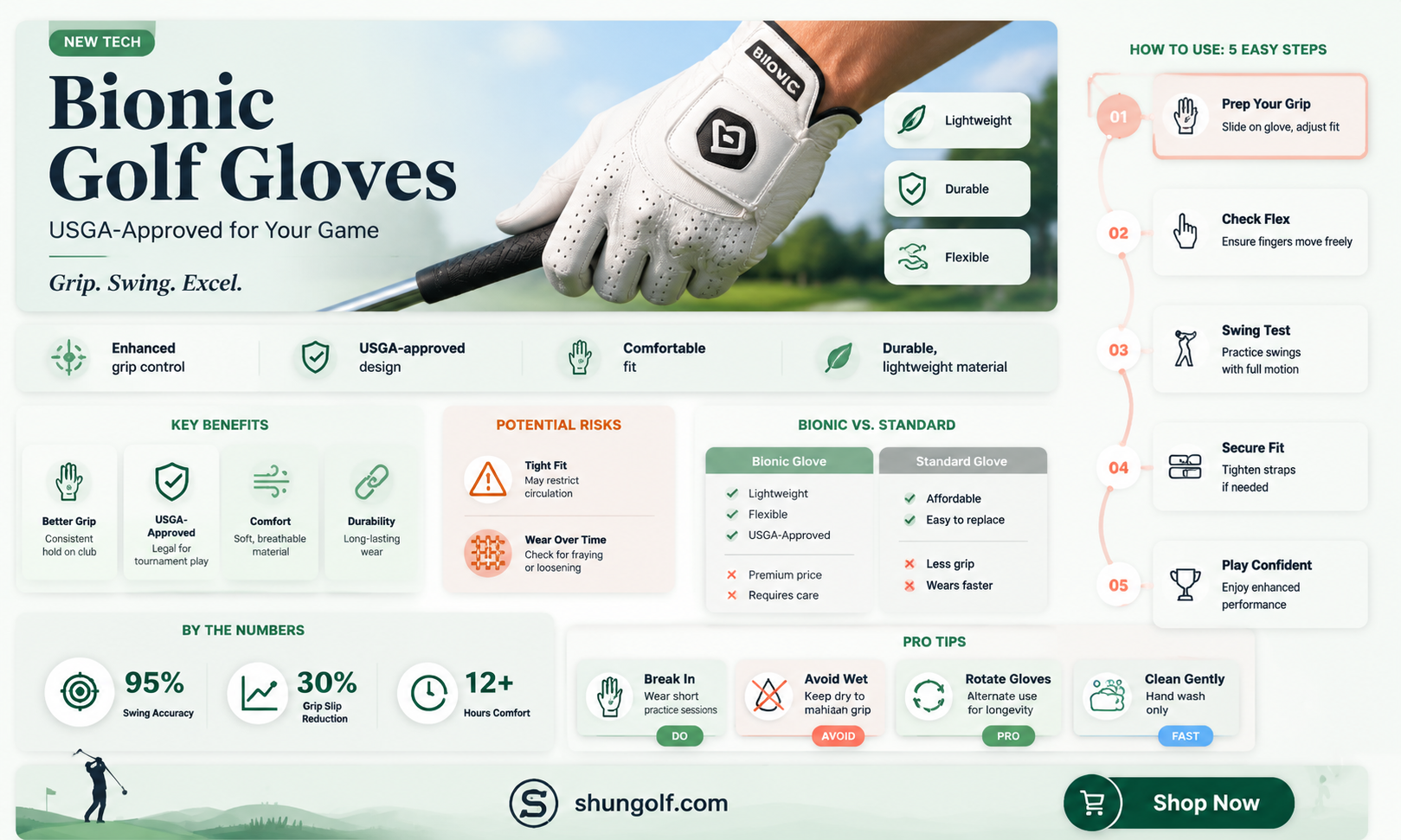 are bionic golf glove usga approved