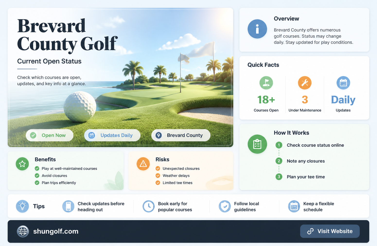 are brevard county golf courses open