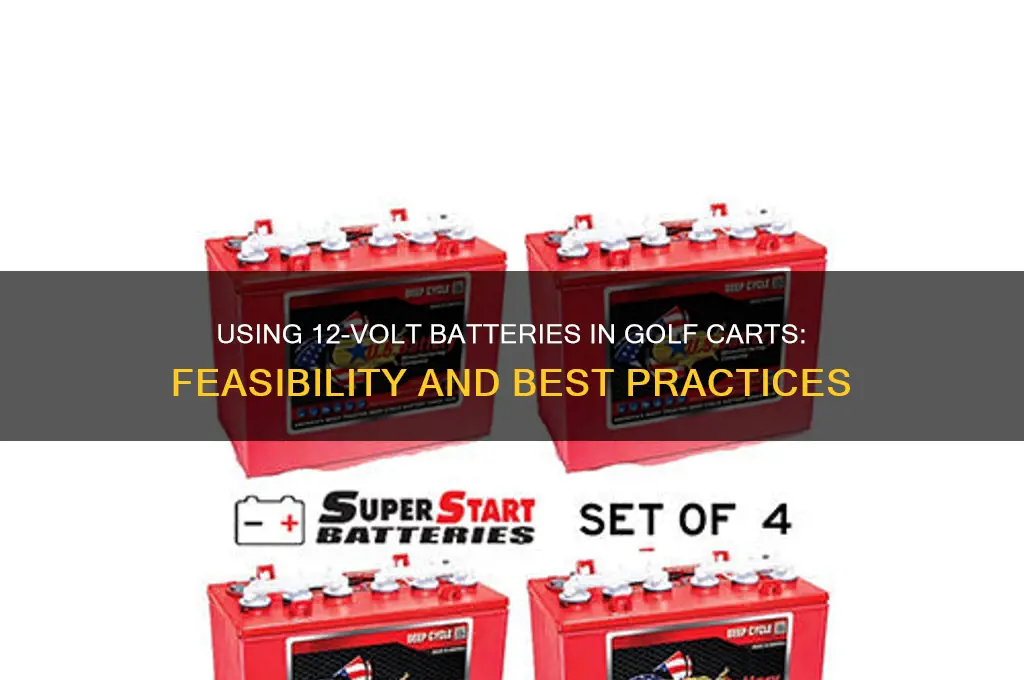 can 12 volt batteries be used in a golf cart