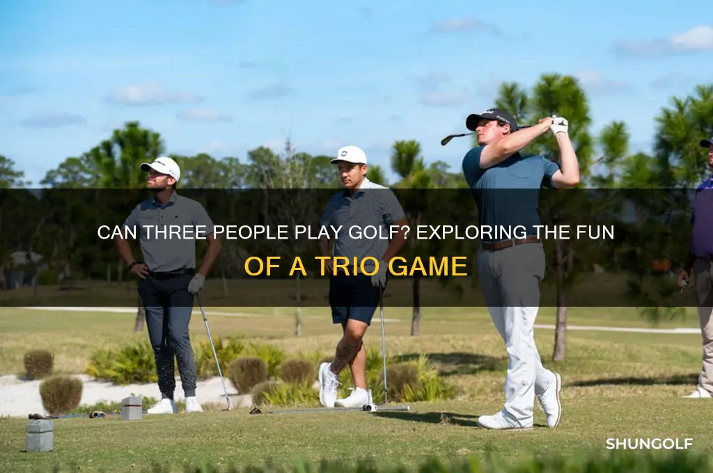 can 3 people play golf