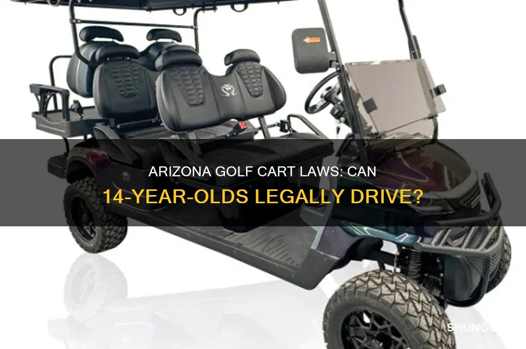 can a 14-year old drive a golf cart in arizona