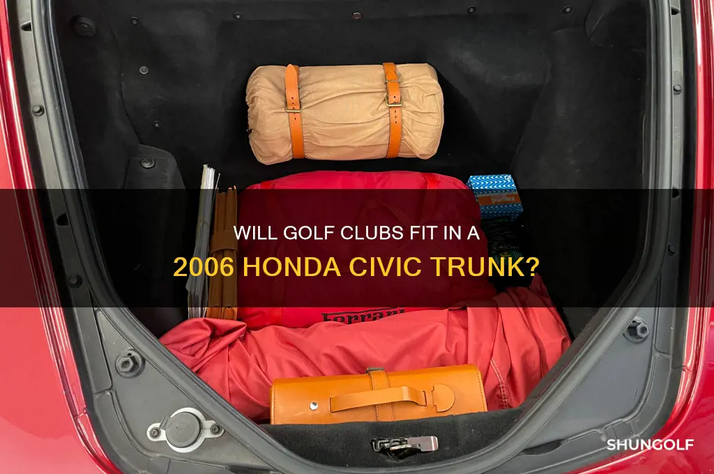can a 2006 honda civic trunk fit golf clubs