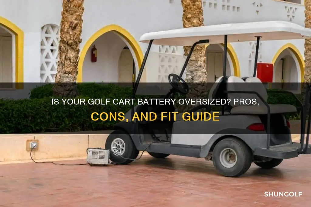 can a battery be too big for a golf cart