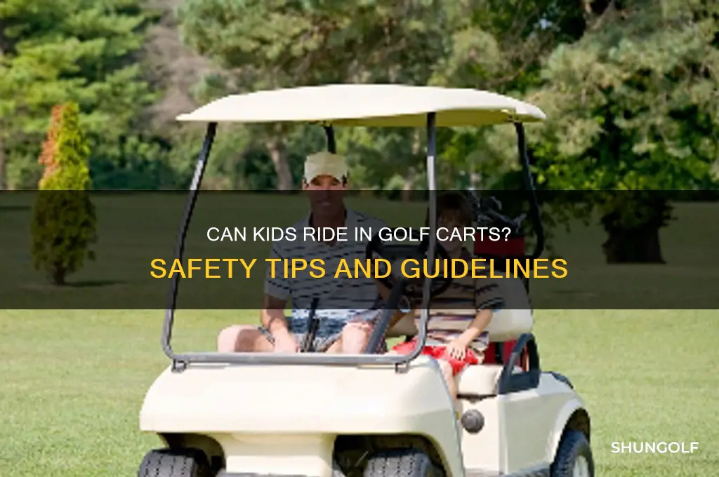 can a child ride in a golf cart