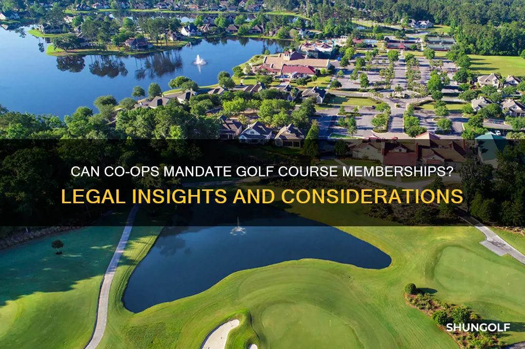 can a co-op require membership to a golf course