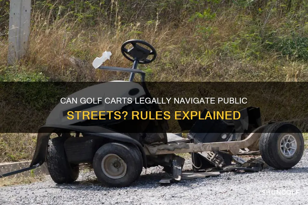 can a golf cart be driven on the street