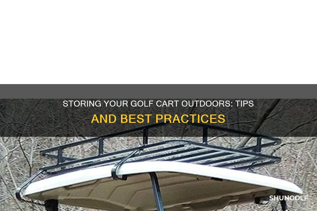 can a golf cart be stored outside