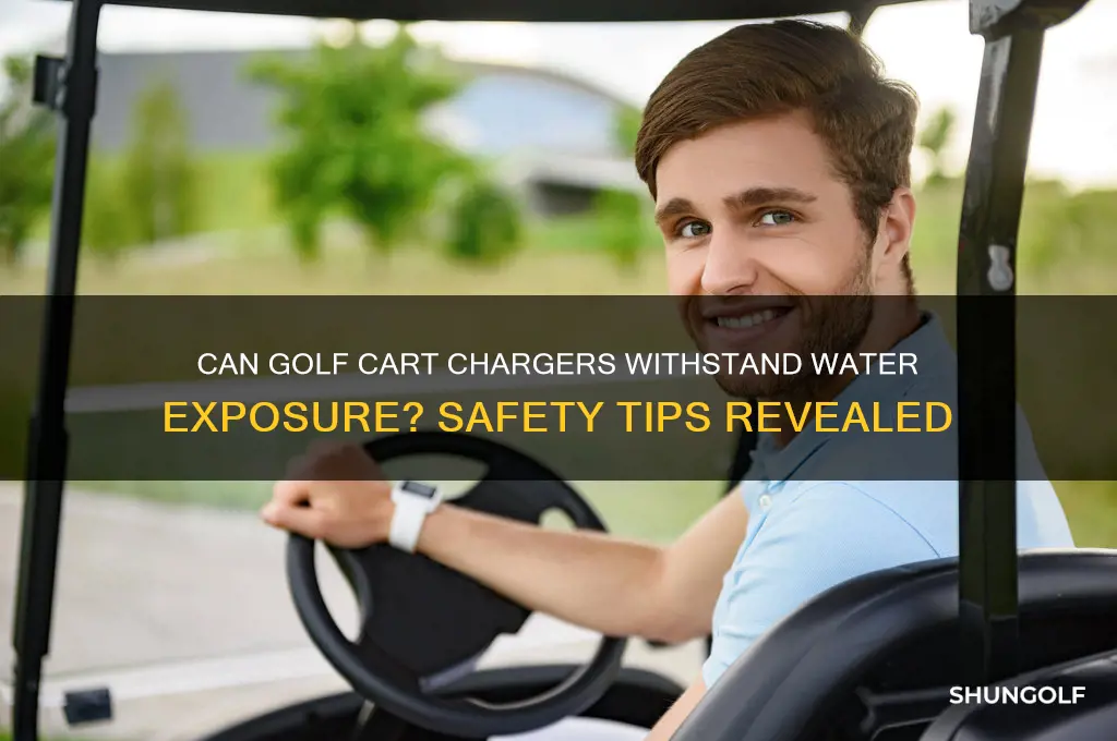 can a golf cart charger get wet